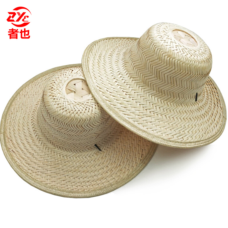 Handmade bamboo straw hat sun hat big brim cool hat travel sun hat labor insurance farmers straw hat wheat straw straw hat
