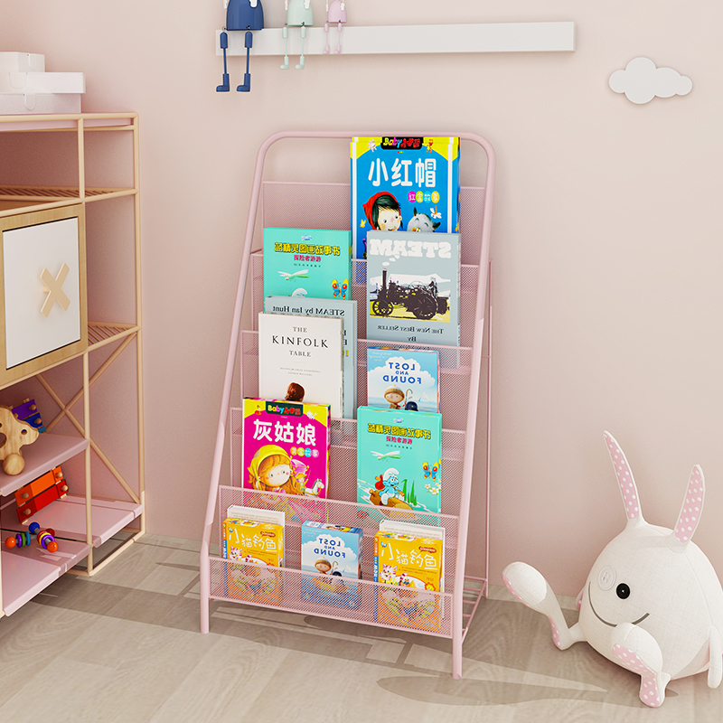 Children's Plotbook Bookshelves Magazine Containing Stratigraphic Elementary School Students Book Press Racks Landing Improvised Kindergarten Home Shelve