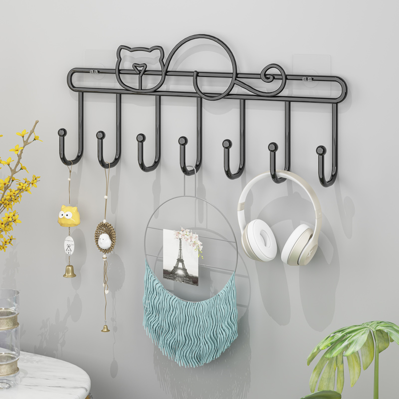 Hook strong viscose dressing room bathroom towel hook net red hanger wall hanging wall door free punch artifact