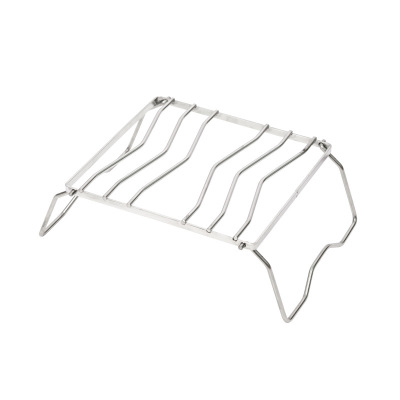 Outdoor portable stainless steel folding barbecue grill stove end cover boiler bracket charcoal heat resistant baking net 