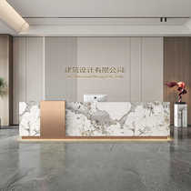 Slate marble company front desk customized hotel gym bar simple modern club reception desk cashier