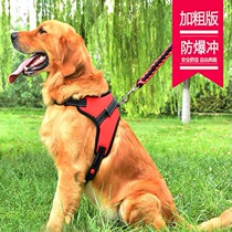 Pet Walking Dog Dog Midsize Dog With Chest Vest Style Traction Rope Gold Mullabrador Explosion Protection Punching Collar Rope