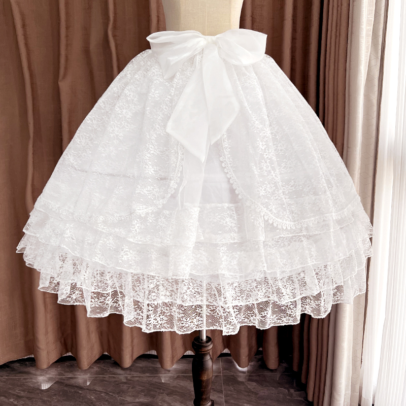 lolita pannier flower wedding mid-length violent fish bone support palace gorgeous original super-puff inner support petticoat 75cm