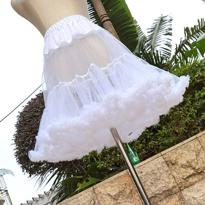 Summer daily lolita skirt support boneless soft yarn puff skirt jk safety hakama lolita cloud skirt support