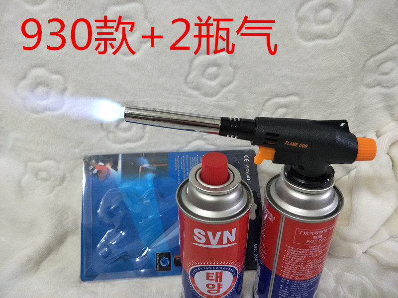Portable High Temperature Spray Fire Gun Point Carbonizer Picnic Barbecue Cassette Furnace Spray Gun Outdoor Gas Flame Lighter Special