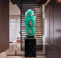 Transparent Crystal Crafts abstract decorative sculpture art modern entrance Taihu stone creative window ornaments