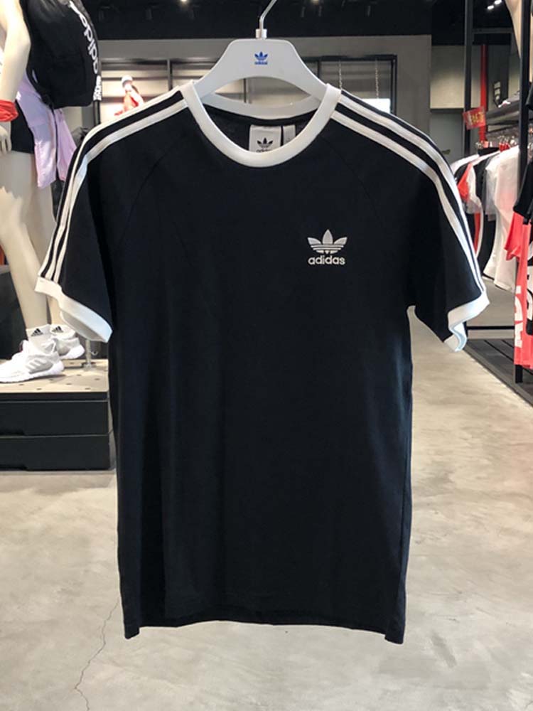 Adidas三叶草 刺绣小logo短袖