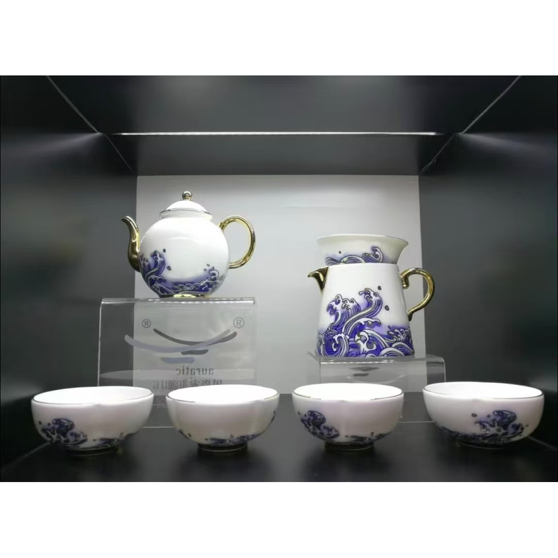 【Authentic】Yongfengyuan Sea Pearl 8-Piece/9-Piece/12-Piece Tea Set Ceramic Chinese-Style High-End Gift 【Authentic】Yongfengyuan Sea Pearl 8-Piece/9-Piece/12-Piece Tea Set Ceramic Chinese-Style High-End Gift