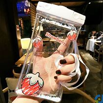 Takeaway rider equipment artifact delivery mobile phone waterproof bag with charging port hanging neck mobile phone bag large universal