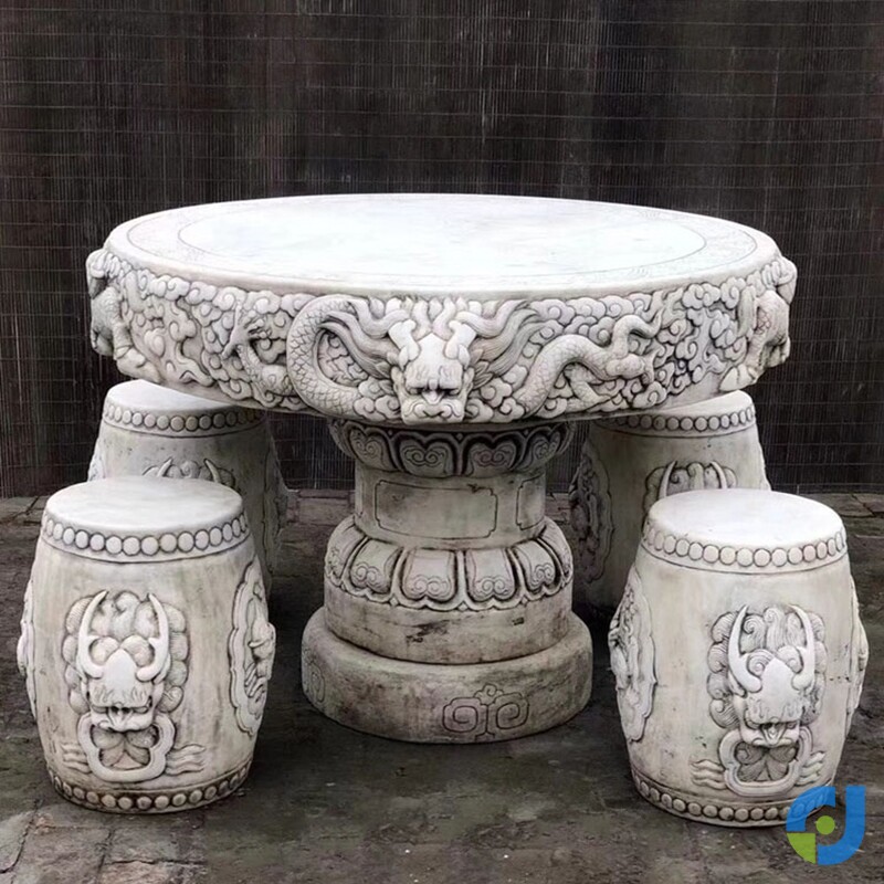 Stone Table Stone Bench Courtyard Set of antique Eight Immortals Table Carved Dining Table Cold Pavilion Natural Stone Outdoor Table And Chairs Mahjong Table