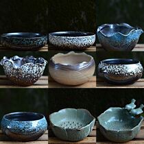 Brazilian wood basin aquatic aquatic plant flower pot hydroponic household ceramic decoration large large size good-looking Creative