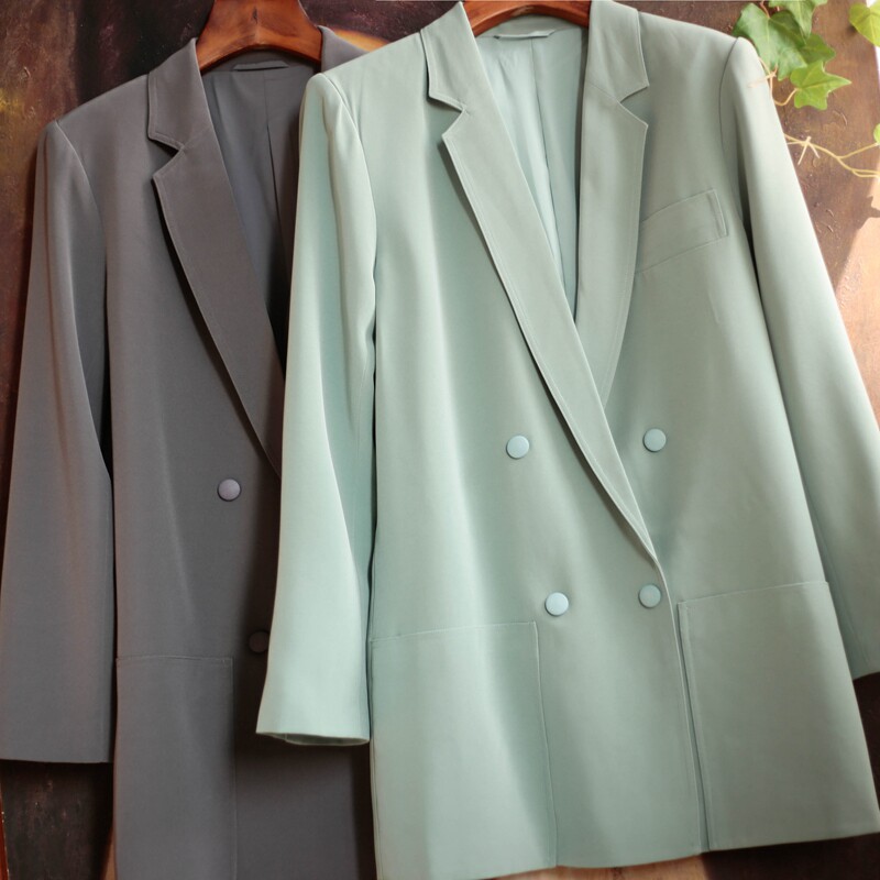 Original 468 Limited special price 288 No deback for leisure medium long version acetate double-row buckle jacket MA159