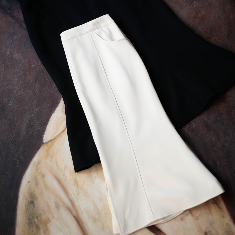 It is really too beautiful BI to recommend a clear and refreshing fairy to be thin front open fork-wrapped hip half-body skirt MA193