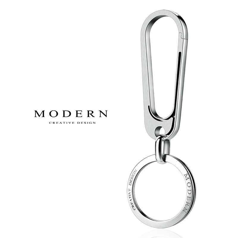 German MODERN titanium key chain lightweight key ring waist hanging creative key chain simple and durable laser engraving