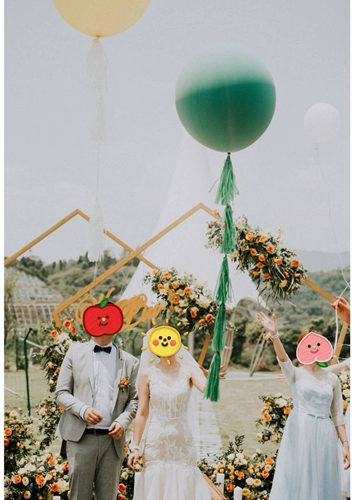 Ваш навсегда 36 -Миссис миссис М.С. Balloon Ins Outdoor Lawn Wedding Photo Свадьба свадебный дом макет