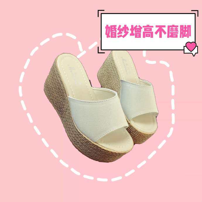 yours forever wedding artifact platform shoes high-heeled sandals wedge heels are super comfortable