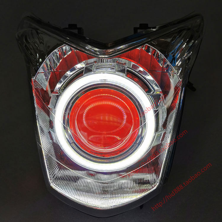 Suitable for Honda Fenglang WH125-12 headlight assembly without distortion modification double angel double light lens xenon lamp