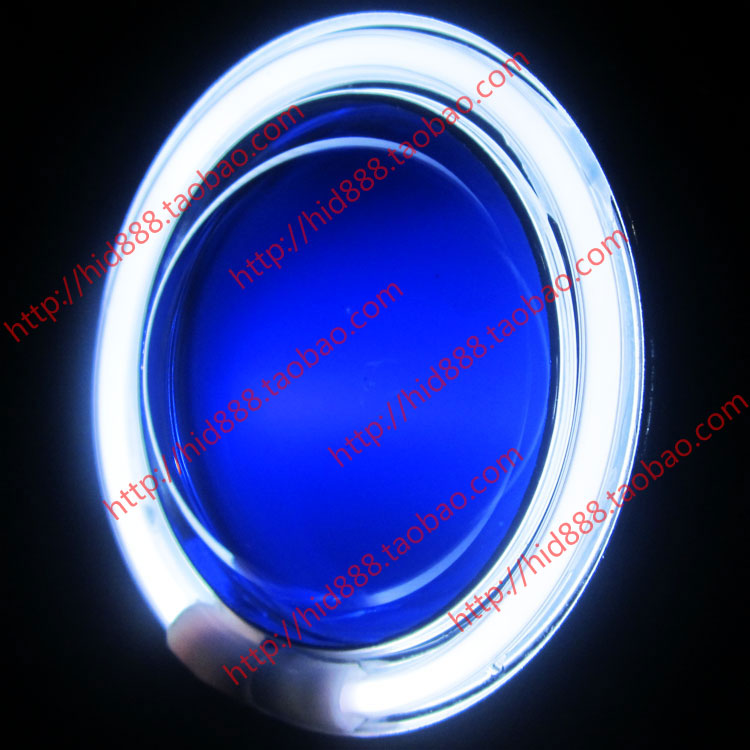 Xe máy mới đèn pha đôi ống kính ánh sáng mắt thiên thần ma quỷ mắt xe máy xenon đèn 	đèn pha led 7 màu cho xe máy