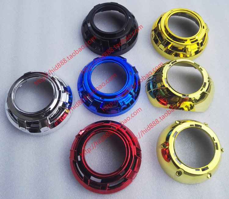 Q5 DOUBLE LIGHT LENS ANGEL EYE TRIM HOOD EARTH LUXURY GOLD PLATED RED PLATED BLUE PLATED BLACK ELECTROSILVER PLATED BLACK