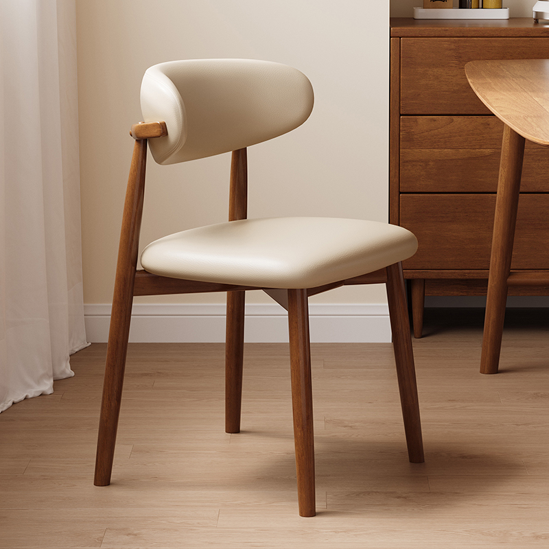 Обеденный стул из массива дерева 2025 новый стул со спинкой бытовой светильник роскошный ресторан высокого класса ресторанная сетка красный дизайн обеденного стола и стула