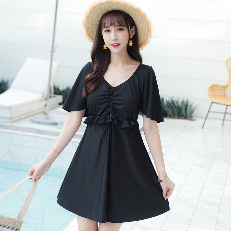 Large size swimsuit woman Fat mm200 catty Belly Fat Plus Fat Increase Swimming Loose Even Body Flat Corner Conservative Swimsuit