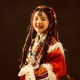 Traditional Tibetan Clothing for Children, Small-Sized Tibetan Robe for Travel Photography, Ethnic Style Outfits for Tibetan Girls, Studio Portraits