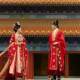New Chinese-Style Ming Dynasty Hanfu Wedding Dress, Bridal Gown, Phoenix Crown and Veil Set, Wedding Attire with Long Train and Intricate Craftsmanship