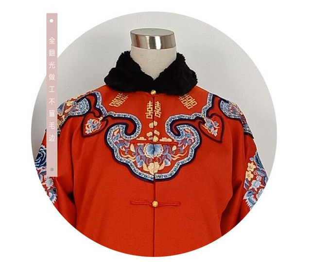 Yanxi Strategy (Tv Series) Style Traditional Chinese Couple's Qing Dynasty Court Dress, Traditional Chinese Bride's Xiuhe Suit, Red Chinese-Style Wedding Dress