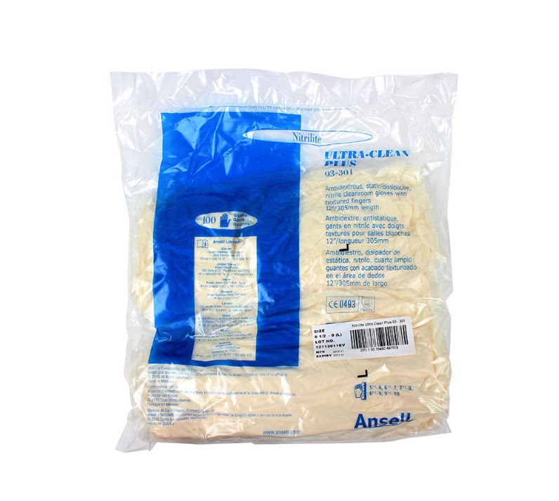 Anthel Ansell 93-301 no powder disposable dust-free Rene Gloves No Powder Curl Cuff