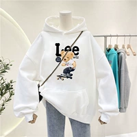 Белый скейтборд, с медвежатами