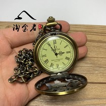 仿古 时尚复古镂空机械怀表挂表怀表影视道具镂空机械怀表