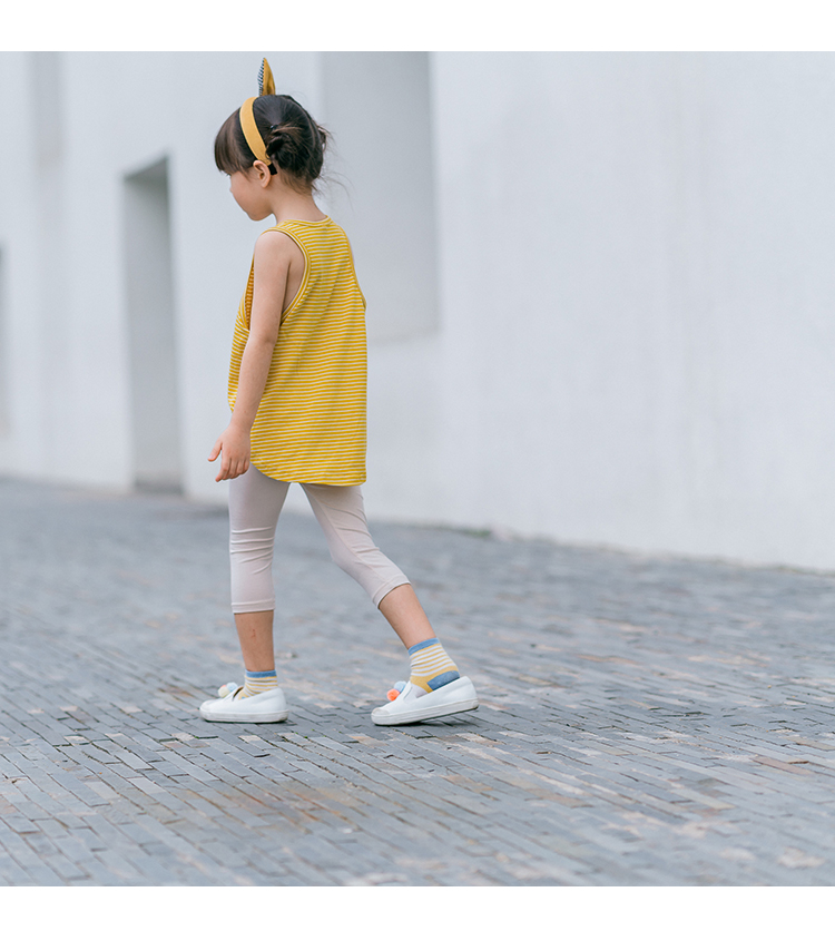 Quần legging bé gái mỏng mặc trang phục mùa hè modal Quần trắng Hàn Quốc cho bé mùa hè quần crop - Quần đồ bé gái