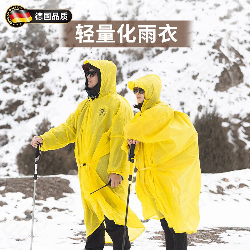 German Raincoat for Adults, Outdoor Wear, 15D Lightweight Nylon, Ultra-Lightweight, Multi-Purpose, High-End Poncho for Hiking and Mountaineering