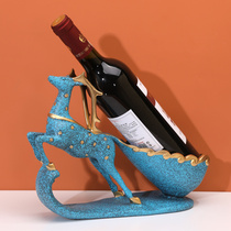 Elk red wine rack ornaments American modern light luxury home living room wine cabinet small decorations creative personality decoration