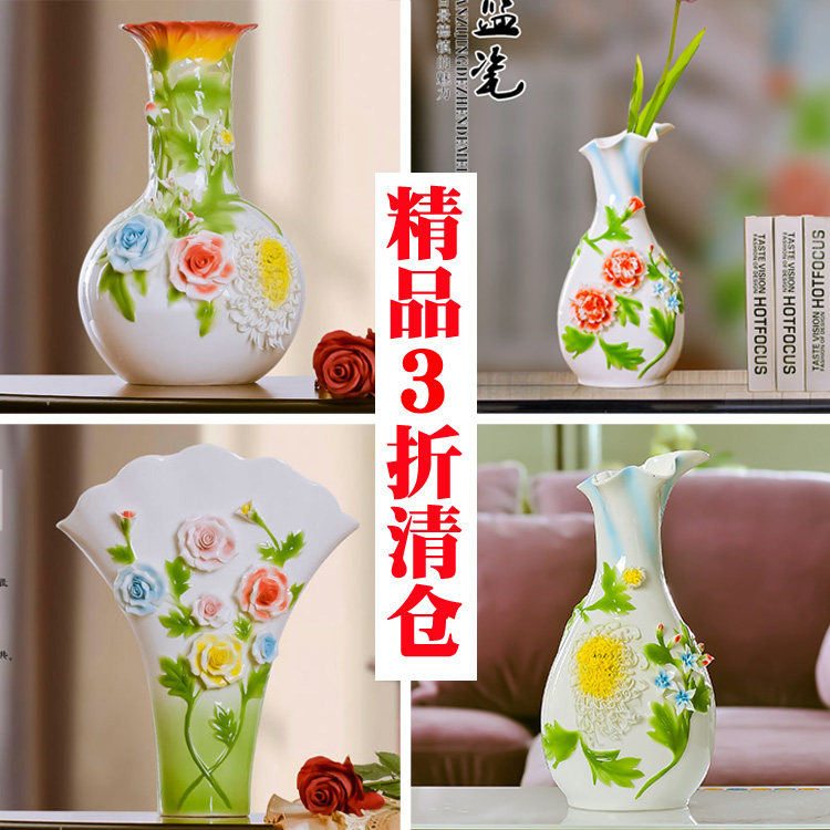 Eurostyle Reliefs Ceramic Inserts Vases Living Room TV Cabinet Wine Cabinet-style Room Decorations Home Swing Accessories Creative chakura