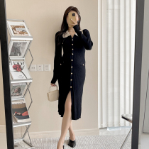 Pregnant women 2021 new spring and autumn temperament hot mother thin Hepburn style long bottoming shirt jumpsuit dress