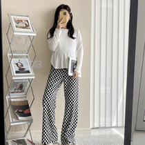 2021 autumn new maternity dress Korean loose top simple fashion design sense fashionable style style long sleeve T-shirt