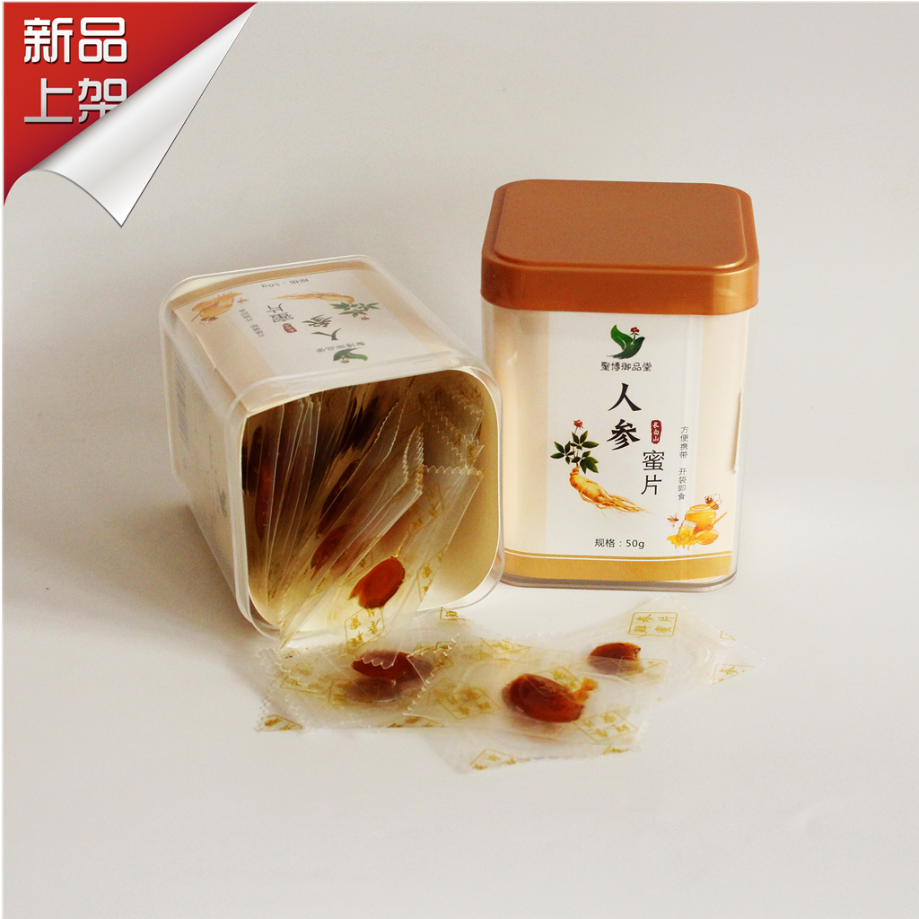 Changbai Mountain Ginseng Honey Tablets Net Content 50g Instant Fresh Ginseng Tablets Taste Sweet, Delicious and Nutritious