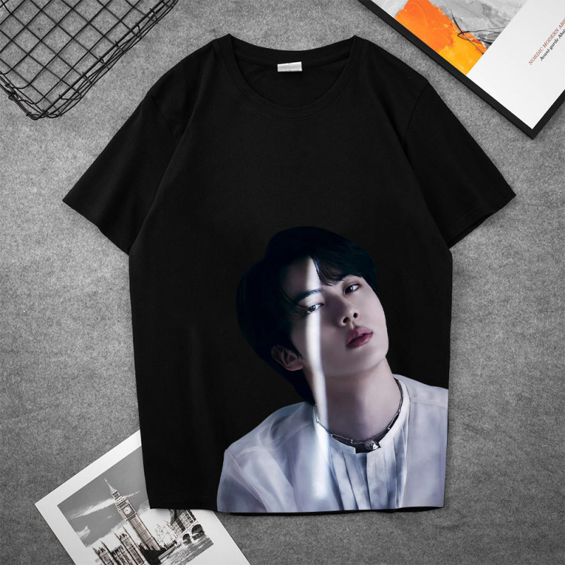 Bts Short-Sleeve T-Shirt Proof Album Support T-Shirt Short t Loose Street Style Korean Version Versatile T-Shirt Bts Short-Sleeve T-Shirt Proof Album Support T-Shirt Short t Loose Street Style Korean Version Versatile T-Shirt