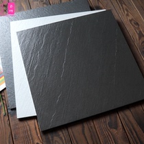 Dark gray pure white striped concave and convex non-slip floor tiles 600x600 guest restaurant kitchen wear-resistant tile bathroom wall tiles