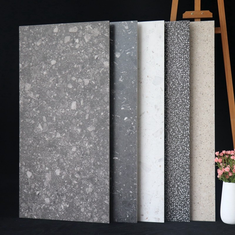 Black grinded tiles 600x1200 chain clothing store plate Antique tile restaurant toilet white yellow wall