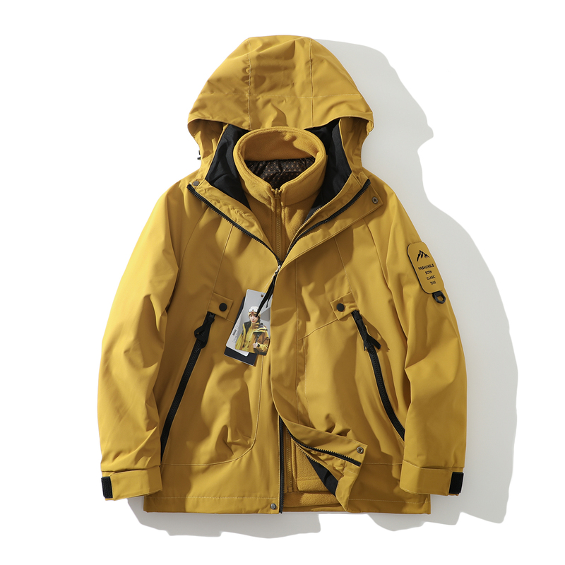 Niaojia Foreign Trade Clearance Three-In-One Detachable Autumn and Winter Outdoor Shell Heat-Retaining Fleece Jacket for Men