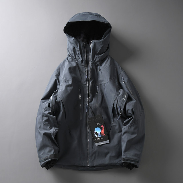 Niaojia foreign trade last order fully-glued windproof and water-repellent 90 white duck down warm hooded hard shell charge down jacket winter