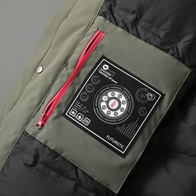 Foreign trade last single men's clothing autumn and winter outdoor windproof and waterproof thickened warm fashion hooded workwear casual down jacket trend