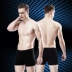 7 hộp quà tặng đồ lót nam màu đen nam boxer phương thức thanh niên eo giữa thoáng khí quần short bốn góc - Bộ quà tặng