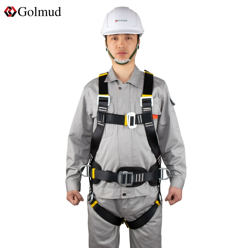 Đai an toàn năm điểm khi làm việc trên cao Đai an toàn toàn thân tiêu chuẩn quốc gia GM8088 Móc dây an toàn chống mài mòn thợ điện cuộn dây an toàn 
