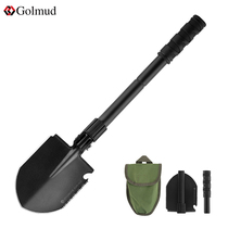 German Manganese Steel Engineering Soldiers Shovel Multifunction Folding On-board Outdoor Anti-Body Workshovels Cross-country Combat Readiness Shovel Small Shovel