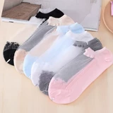 Новые летние носки дамы чулки тонкие, неглубокие, корейские милые короткие цилиндры хрустальные стеклянные чулки.