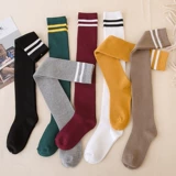 Осенние детские гольфы для школьников, высокие сапоги, футбольные носки, средней длины, подходит для подростков