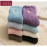 Флисовые зимние бархатные коралловые милые носки, увеличенная толщина